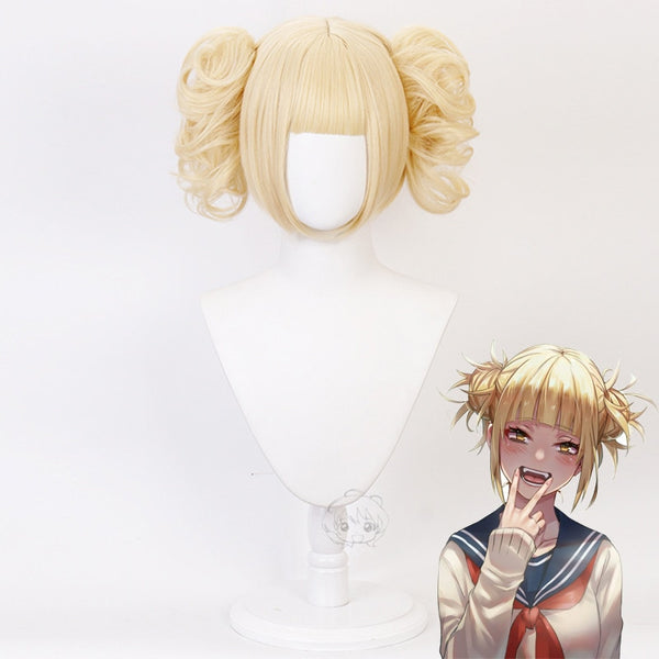 Himikoko Togaga Blonde Short Wig Cosplay Costume Bokuku no Hero Academiaia Heat Resistant Synthetic Hair My Hero A Academiaia Party Wigs