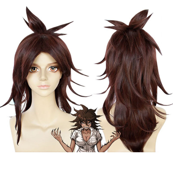 Danganronpapa Akanene Owariri Brown Wig Cosplay Costume Dangan Ronpapa Heat Resistant Synthetic Hair Women Carnival Party Wigs