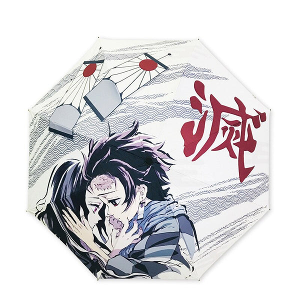 New Anime Demon Slayer Kamado Tanjirou Tsuyuri Kanawo Umbrella Cosplay Peripheral Gift 91CM