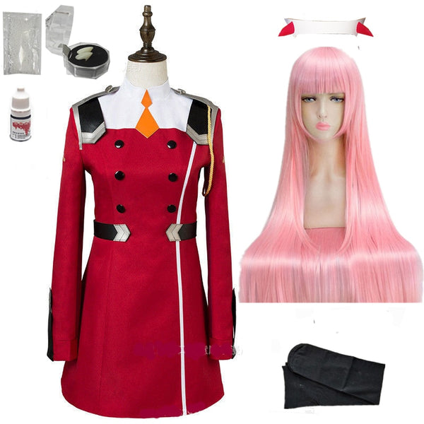 02 Zero Two Cosplay Costume DARLING in the FRANXX Cosplay DFXX Women Costume Full Sets Dress
