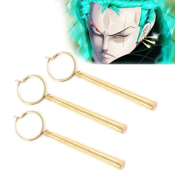 One P Piece Movie Earrings Ear Clips Roronoaoa Zororo No Need To Piercece Anime Peripheralal Role Playing Metal Jewelry