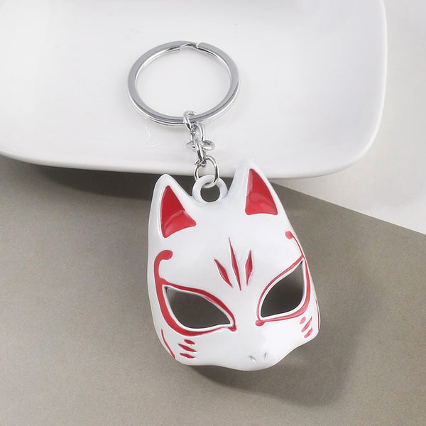 Persona 5 P5 Nuyasha Summer Friends Account Day Keychain Riman Surrounding Fox Mask Keyring Men and Women Metal Jewelry Gift