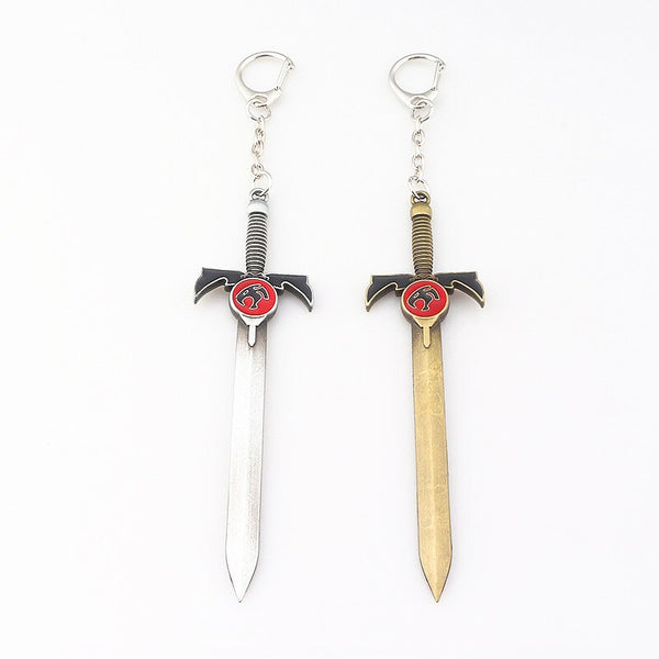 Thundercats Weapon Thunderbolt Sword Key Chain Ancient Tin Ancient Bronze Alloy Couple Keychain Retro Cosplay Jewelry Gift