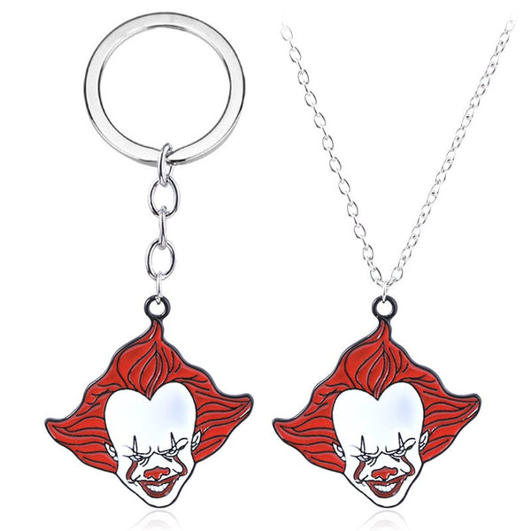 Stephen King's It Losers' Club Mask Keychain Gothic Horror Clown Pendant Keyring Car Cosplay Jewelry Accessories
