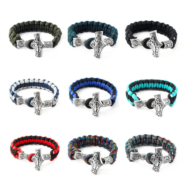 New Anime Viking Bracelet Charm Simple Hand-knitted Rope Chain Woman Man Bracelets Fashion Jewelry Accessories Gift