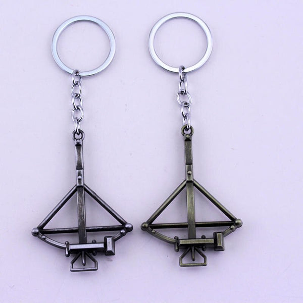 The Walking Dead Bow And Arrow Keychain Vintage Metal Pendant Key Ring Car Purse Jewelry Accessories Halloween Gift