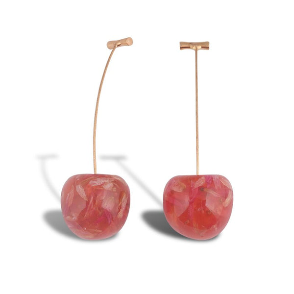 JoJos Bizarre Adventure Earrings Kujo Jotaro Cherry Ear Clips Anime Peripheral Cosplay Tassel Petal Cherries Earrings