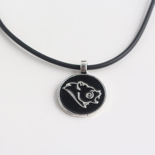 Fashion Cute Bear Necklace Black Bear Head Pendant Rope Chain Charm Men Jewelry Accessories Gift