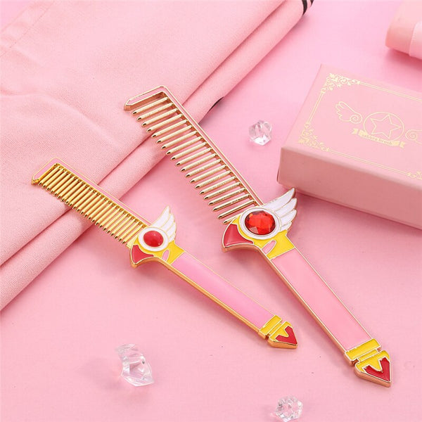 Card Captor Cosplay Anime Straight Hair Comb Makeup Comb Comb Carry Adult COS Accessories Christmas Halloween Gift
