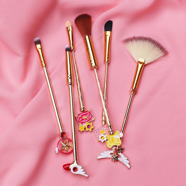 Card Captor Anime Accessory COS Props Makeup Brush Outfit Eye Shadow Brush Lovely Beauty Tool Make-Up Outfit 6 Sticks