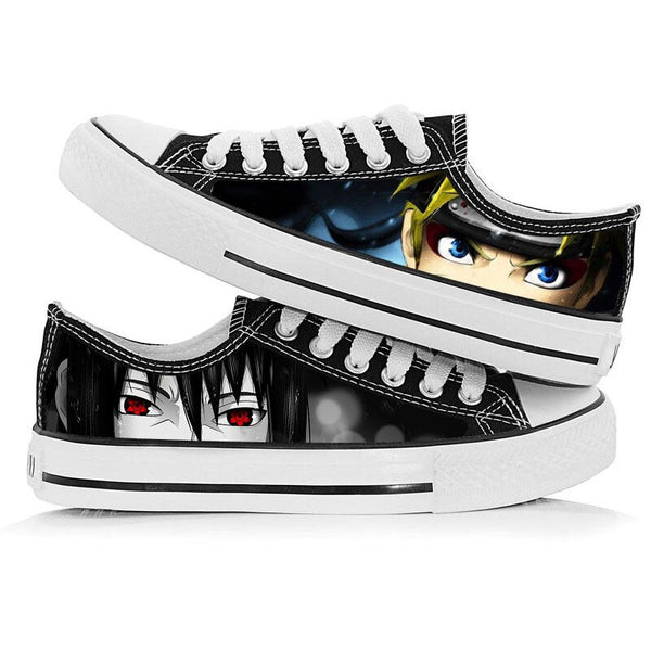 Anime Sharingan Print Canvas Schuhe Cosplay Sasuke Sharingan Student Vulcanize Schuhe Classic Graffiti Casual Sneakers
