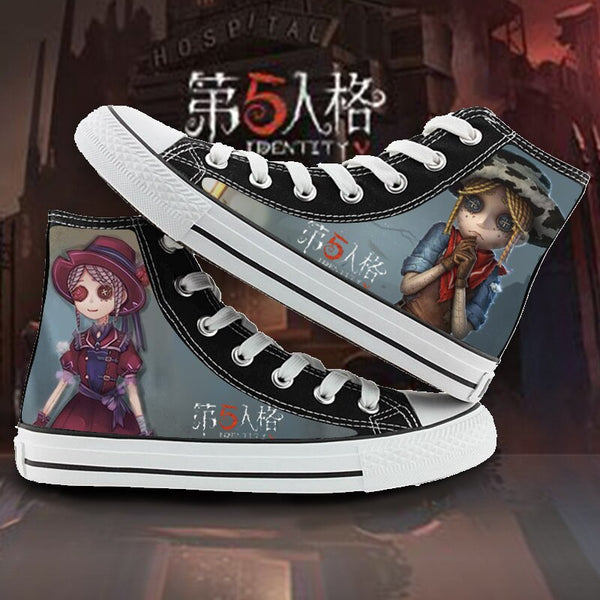 Anime Identity V Jack Ripper Artist Emma Woods Plimsolls Canvas Shoes Cosplay Student Sneakers Spring Daily Graffiti Sport Shoes