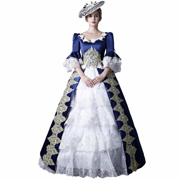 Victorian Rococo Costume Dress Vintage Cosplay Party prom Dress Victorian Dress
