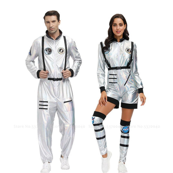 Halloween Carnival Family Astronaut Spaceman Party Cosplay Costume Masquerade Space Pilot Funny Suit Couples Role Play Jumpsuit