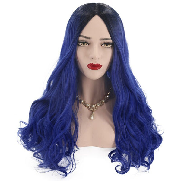 Descendantsts 3 Evieie Long Wavy Wig Cosplay Costume Heat Resistant Synthetic Hair Women Fashion Wigs
