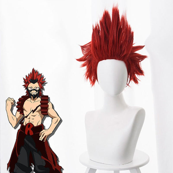 My Bokuku No Hero Academymy Eijirouou Kirishimama Eijiroro Red Short Heat Resistant Wig Cosplay Wig + Cap