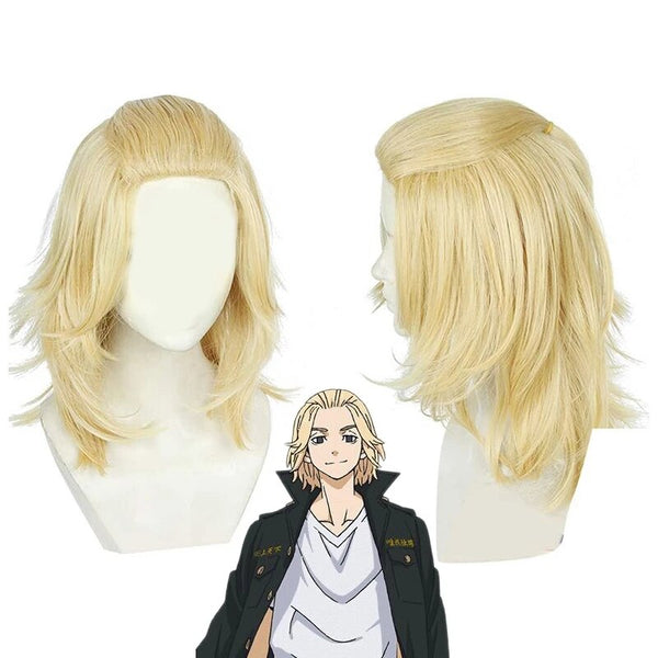 Tokyo Anime Revengers Manjirou Sano Cosplay Wig 50cm Heat Resistant Synthetic Hair Carnival Halloween Carnival Party + Wig Cap