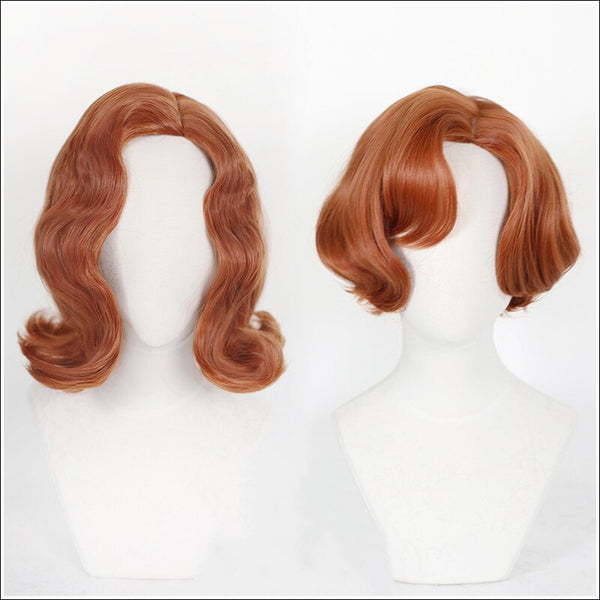 The Queen's Gambit Cosplay Wig TV Heroine Beth Harmon Wig Lovely Retro Beth Lady Curly Hair With Free Wig Cap