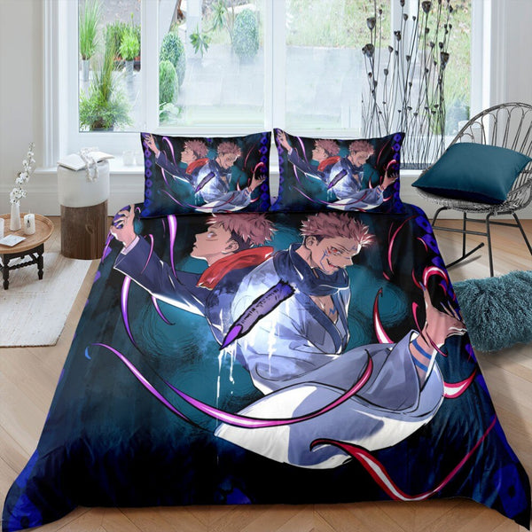 2/3 2021s Jujutsusu cos Kaisenen Bedding Set Japan Anime Duvet Cover Home Custom Luxury Bed Quilt Cover Single Queen Bed Cover Set