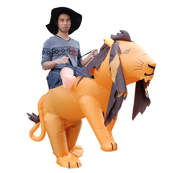Parent-Kid School Family Cosplay Costumes Halloween Inflatable Costume Animal Lion Mascot Party Role Play Disfraz for Adult Kid