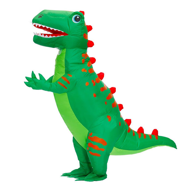 Parent-Child Dinosaur Inflatable Costume T-rex Mascot Party Role Play Disfrace Christmas Halloween Cosplay Cloth for Adult Kid