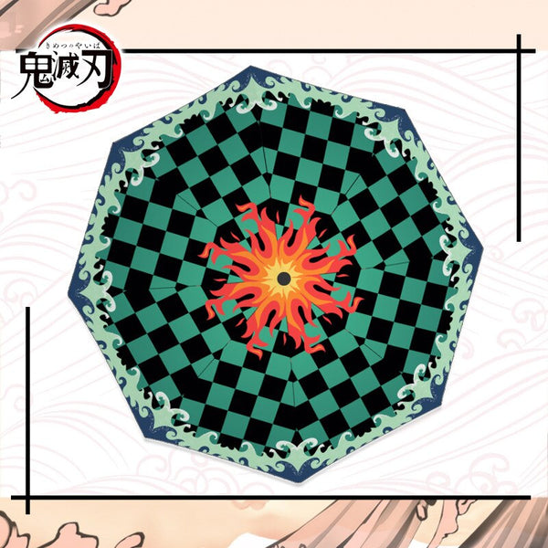 Anime Demon S Slayer Kimetsu Yaiba Kamado Tanjirou Nezuko Character Sunshade Umbrella Sun Protection Folding Umbrella