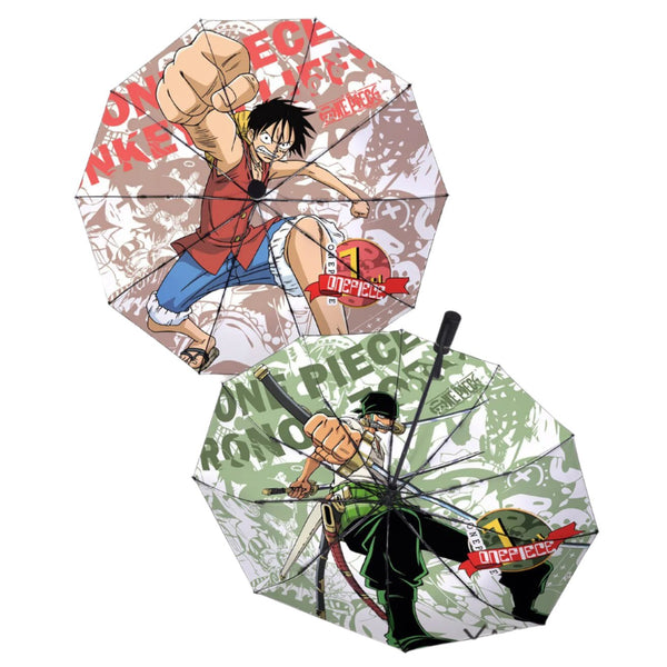 5designs Anime One Piece Rain Umbrellas Windproof Handsome Zoro Luffy Parasol Umbrella for Men Women Children Gift