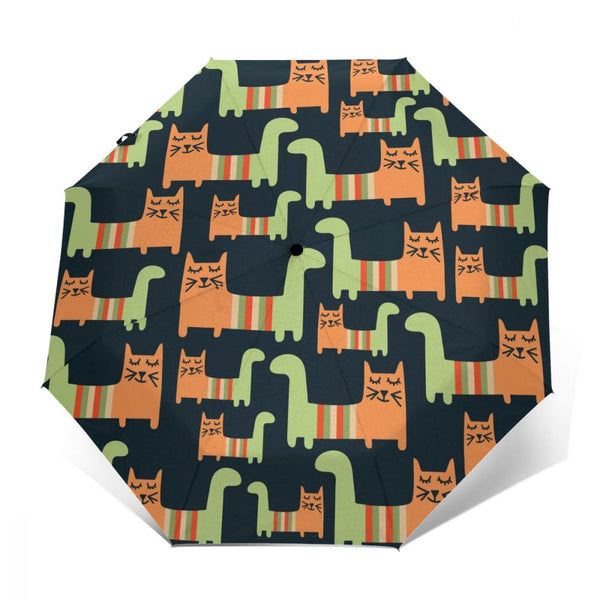 Sunny Umbrella Cats.j Automatic folding portable men women umbrella Sunscreen rain Windproof beach parasol