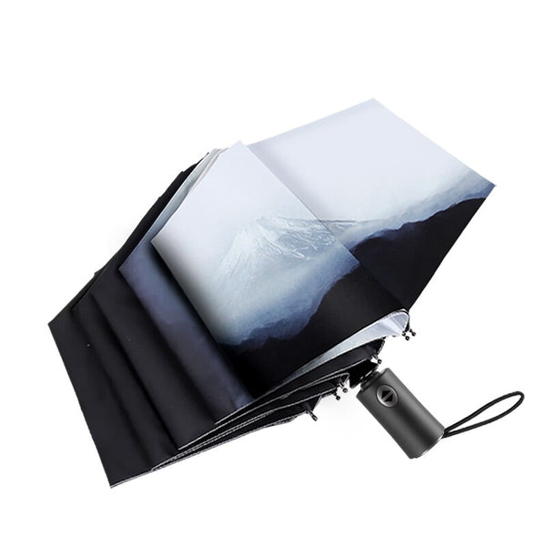 Printing Portable Umbrella Fashion Creative Anime Reverse Folding Umbrella Automatic Academy Ombrelli Pioggia Rain Gear YY50YS