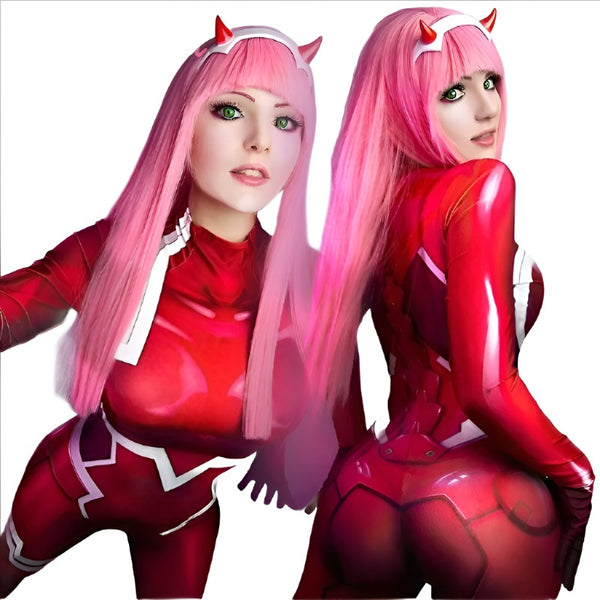 Anime Zero Two Zentai Suit DARLING In The FRANXXnxx  02 Klaxosaurur Princess Cosplay Costumes