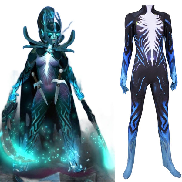Erwachsene Kinder Phantom Assassin DOTA2 Superheld Cosplay Kostüme Zentai Anzug Halloween Spiel Bodysuit