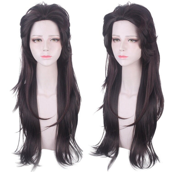 Anime Demon Slayer Kamado Tanjirou Cosplay Wig 70cm Long Heat Resistant Synthetic Hair
