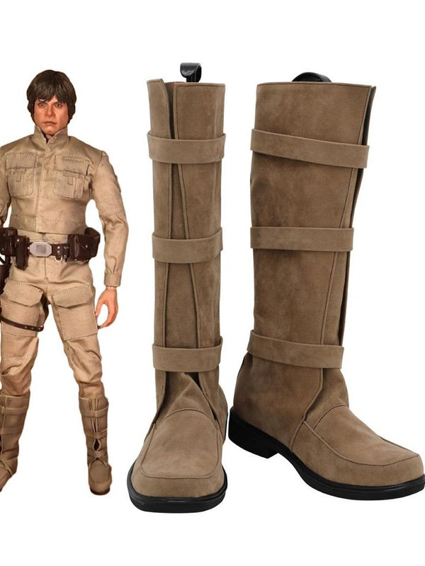Luke Skywalker Cosplay Stiefel Lederschuhe nach Maß jede Größe für Männer und Frauen