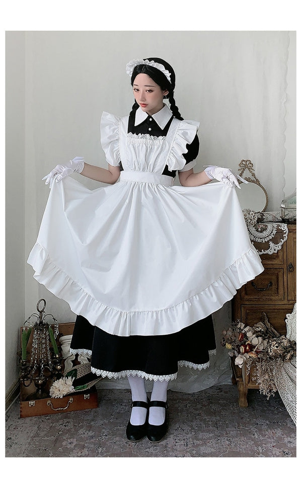 Women Maid Outfit Anime Long Dress French Court Maid Dress Lolita Dresses Cosplay Costume