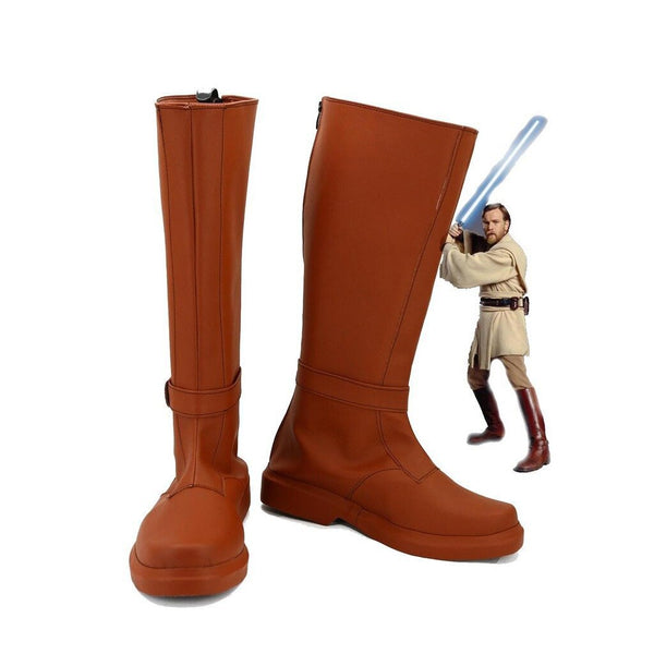 Jedi Knight Obi-Wan Kenobi Cosplay Schuhe Rote Stiefel nach Maß