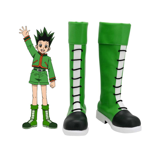 × Hunter Gon Freecss Cosplay Boots Green Shoes Custom Made Any Size