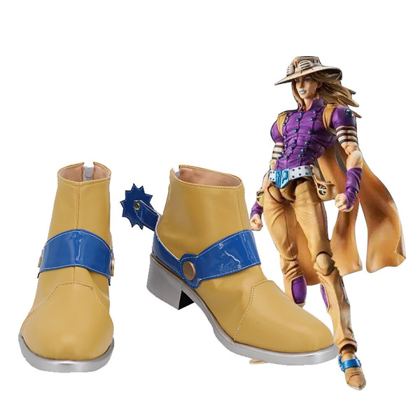 JoJo and Bizarre Adventure Steel Ball Run Gyro Zeppeli Cosplay Shoes Leather Boots Custom Made Any Size for Unisex