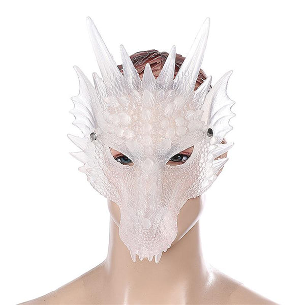 2020 New Halloween Carnival party Cosplay props Soft Silicone 3D Half Face Animal Dragon Adult Mask