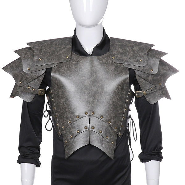 Viking LARP Adult Costume Armour PU Leather Warrior Medieval Knight Men Armor Cosplay