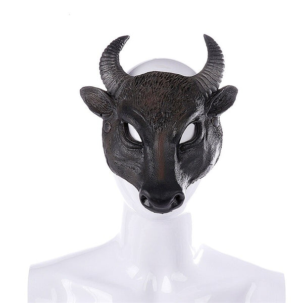 New arrival Halloween Soft Pu Foamam Realistic 3D Buffalolo Animal Mask Cosplay Carnival party props for Adults