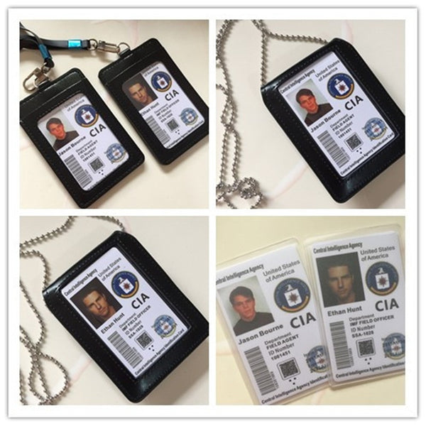 Ethan US Dept Of the Central Intelligence Agency CIA Documents Leather Case Holder Jason ID Card Hold Prop