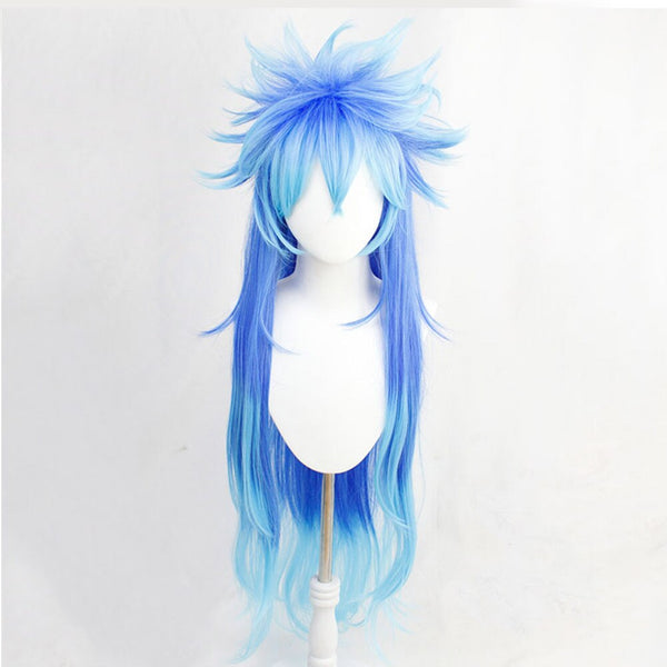 120cm Wig Twisted Wonderland Idia Shroud Cosplay Wig Long Blue Gradient Curly Hair Halloween Role Play
