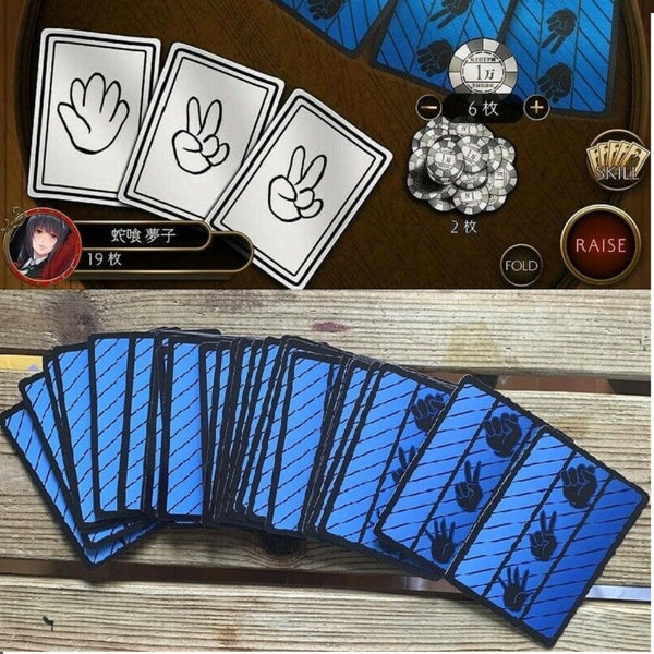 Board Game Rock Paper Scissors Poker Cards Kakegurui Yumeko Cosplay Prop 30 Pcs