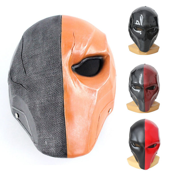 Deathstroke Mask for Cosplay Slade Joseph Wilson Helmet Fiberglass Mask Halloween Masquerade High Quality  Resin Mask
