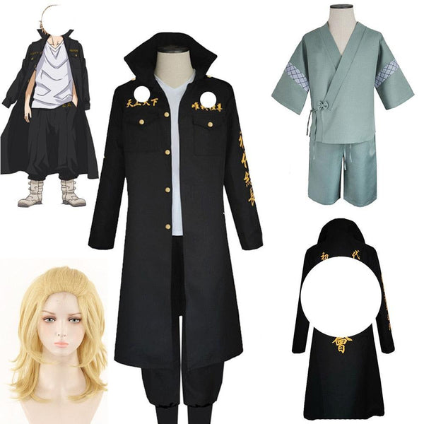 Tokyos Anime Revengersrs Sanono Manjiroro Cosplay Costume Unisex Tokyos Manjiji Gangng Mikeyey Jacket Cloak Pants Halloween Party