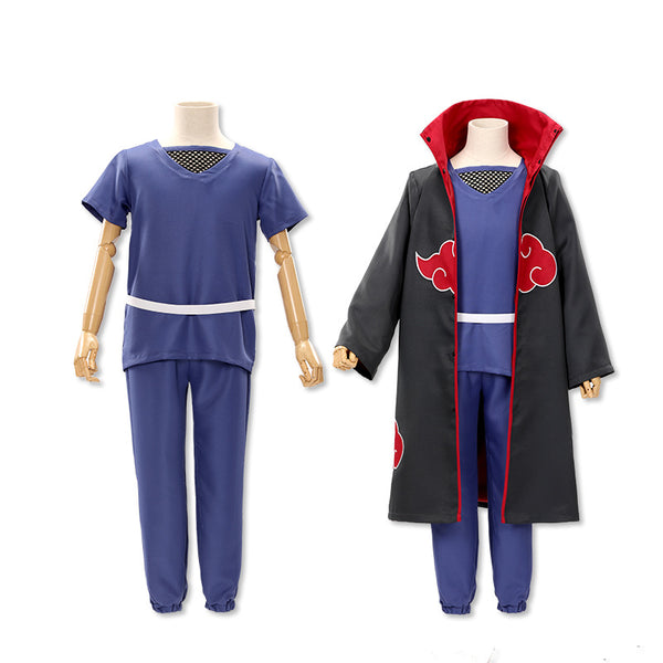 Akatsuki Uchiha Itachi Full Set Cosplay Costumes Pain Itachi Didara Cloak Halloween Suit Unisex Anime Red Cloud Cloak