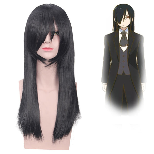Anime Kobayashi san Chi no Maid Dragon Fafnir Cosplay Wig Miss Kobayashi's Dragon black long Hair Halloween Wigs