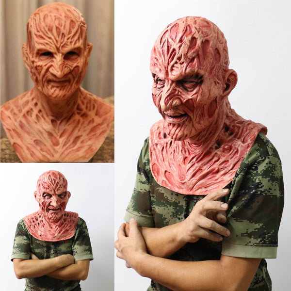 Carnival Halloween Realistic Adult Party Freddy Krueger Latex Mask Scary Costumes Horror Hood Gloves RPA016