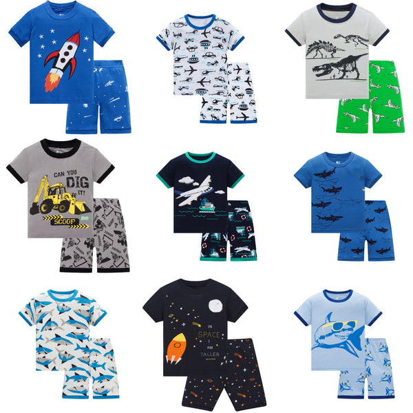 2021 Hot Summer Kids Pajamas Baby Boys Clothing Cartoon Costume Short Sleeve Pijamas children Sleepwear Pajamas Sets