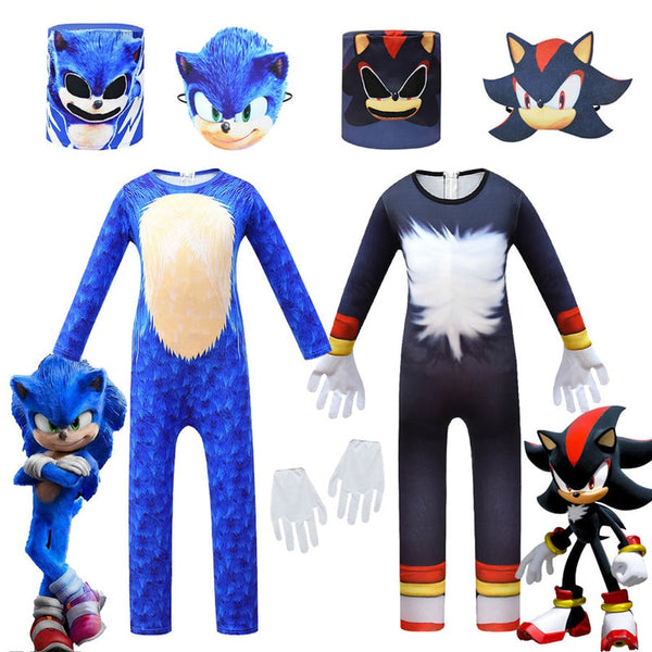 Fancy Halloween Costume for Kids Anime Cosplay Sonicz Costumes Boys Girls Christmas Jumpsuit Show Suit 3-12y